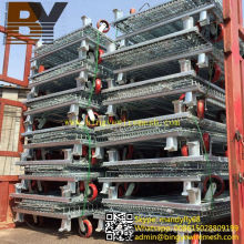 Folding Steel Wire Mesh Cage Folded Storage Container
